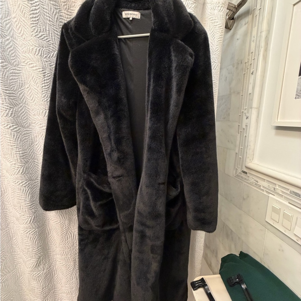 WeWoreWhat Black Teddy Jacket